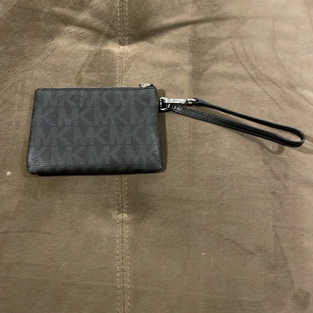 Michael Kors Charcoal Monogram Wristlet